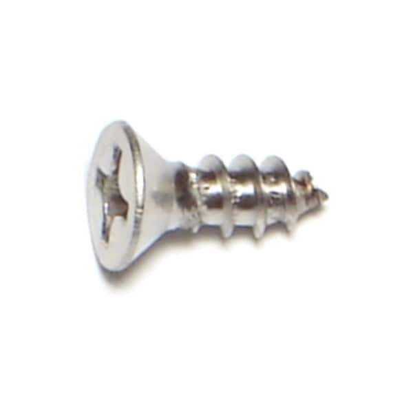 Midwest Fastener Sheet Metal Screw, #6 x 3/8 in, 18-8 Stainless Steel Flat Head Phillips Drive, 100 PK 05154 - main